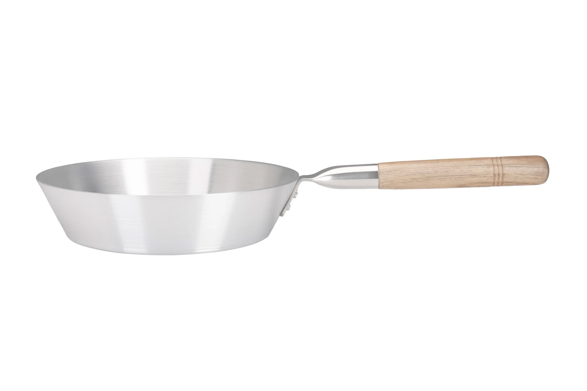 24cm Aluminium Heavy Duty Frypan Wood Handle - Image 2