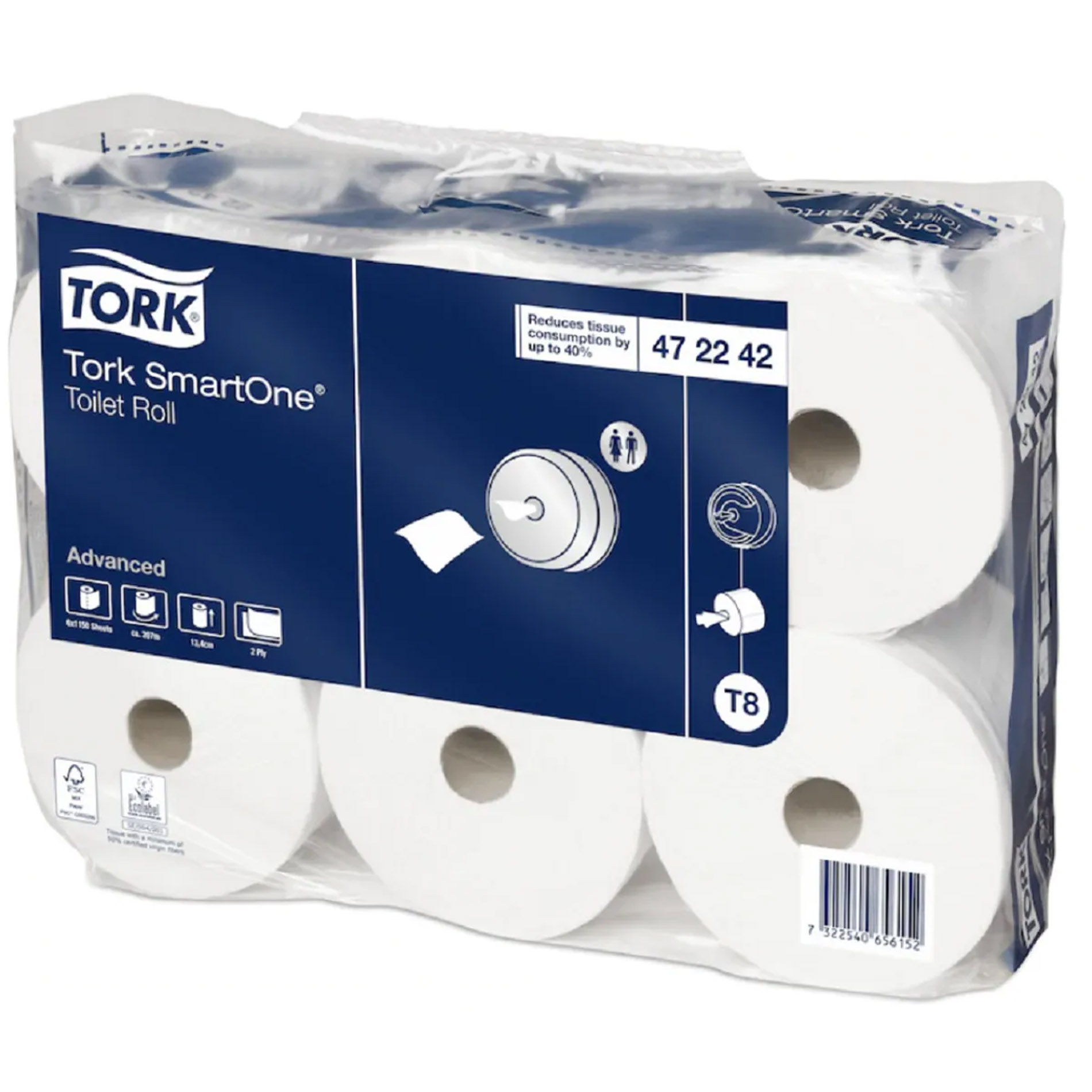 Tork T8 Toilet Roll 2 ply 6 pack