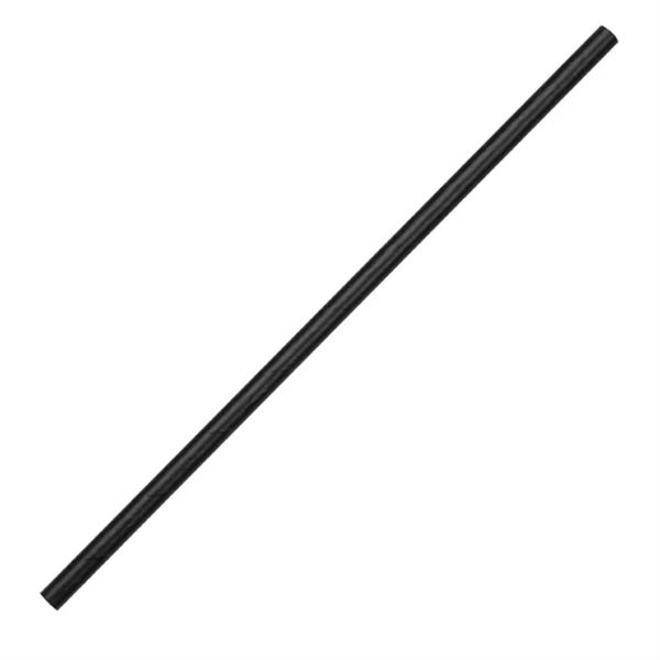 Black Paper Straight Straw (250 pack)