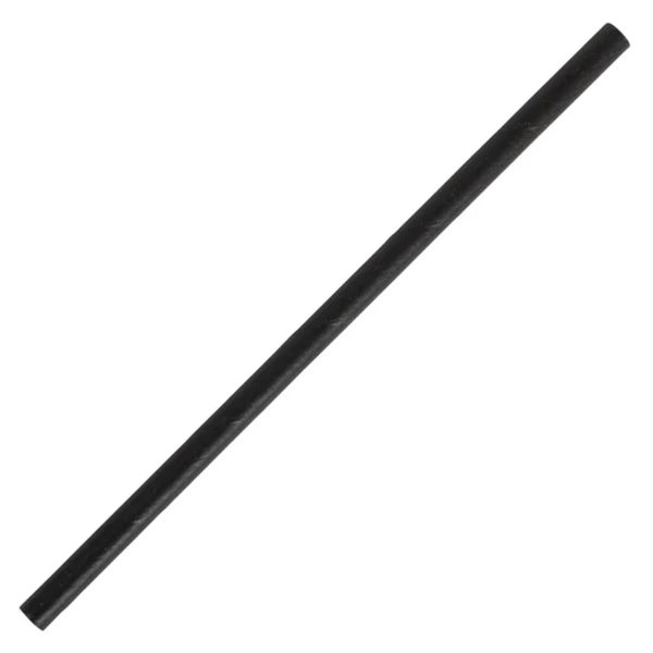 Black Paper Sip Stir Straw (250 pack)