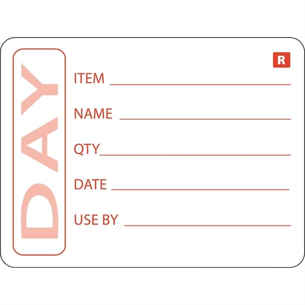 Hygiplas Removable Prepped Food Labels (500 Pack) - Image 2